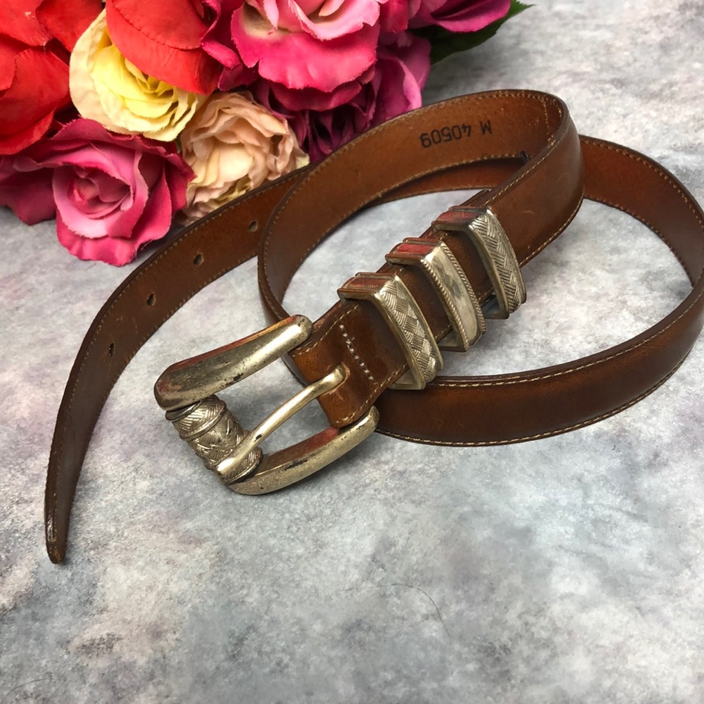 Brighton brown leather belt